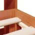 Cama con estantería sin colchón madera maciza marrón 140x200