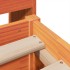 Cama sin colchón madera maciza de pino marrón cera 160x200