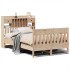 Estructura de cama sin colchón madera maciza de pino 135x190