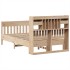 Estructura de cama sin colchón madera maciza de pino 135x190
