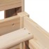 Estructura de cama sin colchón madera maciza de pino 135x190