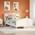 Cama con estantería sin colchón madera maciza blanca 160x200