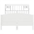 Cama con estantería sin colchón madera maciza blanca 140x190