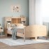 Cama con estantería sin colchón madera maciza de pino