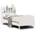 Cama con estantería sin colchón madera maciza blanca 100x200