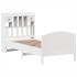 Cama con estantería sin colchón madera maciza blanca 100x200