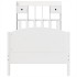 Cama con estantería sin colchón madera maciza blanca 100x200