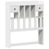 Cama con estantería sin colchón madera maciza blanca 100x200