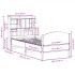 Cama con estantería sin colchón madera maciza de pino 75x190