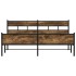 Estructura de cama sin colchón metal roble ahumado 180x200