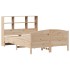 Cama con estantería sin colchón madera maciza de pino