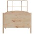 Cama con estantería sin colchón madera maciza de pino