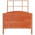 Cama con estantería sin colchón madera maciza marrón 90x190