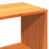 Cama con estantería sin colchón madera maciza marrón 90x190