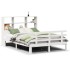 Cama con estantería sin colchón madera maciza blanca 160x200