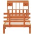 Cama con estantería sin colchón madera maciza marrón 90x190