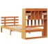Sofá con estantería sin colchón madera maciza marrón 90x200