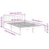 Cama extralarga sin colchón madera maciza de pino 140x210