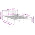 Cama extralarga sin colchón madera maciza de pino 160x210
