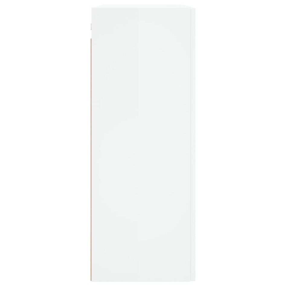 Armarios de pared 2 uds madera de ingeniería blanco