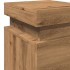 Mesitas noche con LED 2 uds madera roble artisian 35x39x55