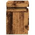 Mesitas de noche con LED 2 uds madera envejecida 35x39x55
