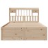 Cama con estantería sin colchón madera maciza de pino