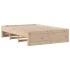 Cama con estantería sin colchón madera maciza de pino
