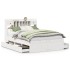 Cama con estantería sin colchón madera maciza blanca 140x200