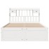 Cama con estantería sin colchón madera maciza blanca 140x200