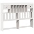 Cama con estantería sin colchón madera maciza blanca 140x200