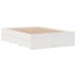 Cama con estantería sin colchón madera maciza blanca 140x200