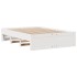 Cama con estantería sin colchón madera maciza blanca 140x200