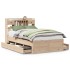 Cama con estantería sin colchón madera maciza de pino