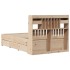 Cama con estantería sin colchón madera maciza de pino