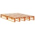 Cama con estantería sin colchón madera maciza marrón 160x200