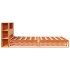 Cama con estantería sin colchón madera maciza marrón 160x200