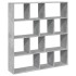 Estantería madera de ingeniería gris hormigón 132x29x141,5