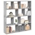 Estantería madera de ingeniería gris hormigón 132x29x141,5