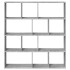 Estantería madera de ingeniería gris hormigón 132x29x141,5