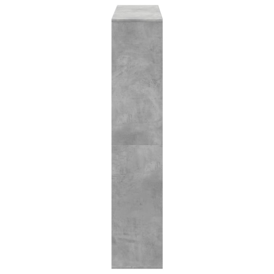 Estantería madera de ingeniería gris hormigón 132x29x141,5