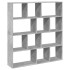 Estantería madera de ingeniería gris hormigón 132x29x141,5