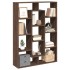 Estantería de madera de ingeniería marrón roble 102x29x143