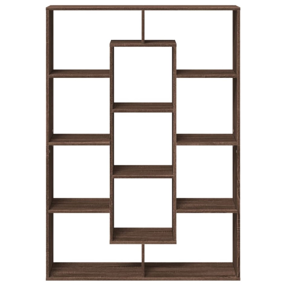 Estantería de madera de ingeniería marrón roble 102x29x143