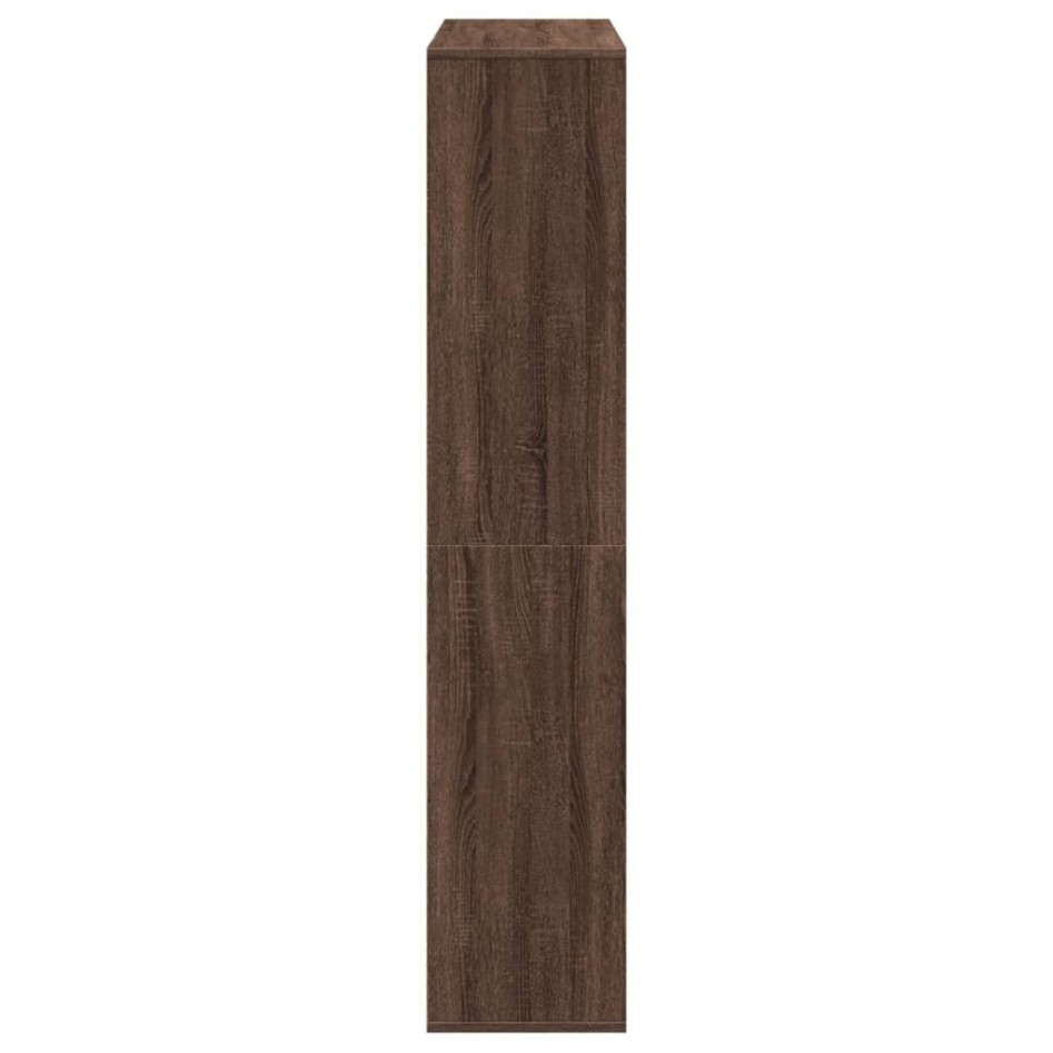 Estantería de madera de ingeniería marrón roble 102x29x143