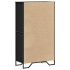Aparador alto madera ingeniería negro 79,5x35,5x137,5