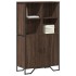 Aparador alto madera ingeniería marrón roble 79,5x35,5x137,5