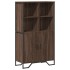 Aparador alto madera ingeniería marrón roble 79,5x35,5x137,5