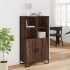 Aparador alto madera ingeniería marrón roble 79,5x35,5x137,5
