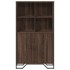 Aparador alto madera ingeniería marrón roble 79,5x35,5x137,5